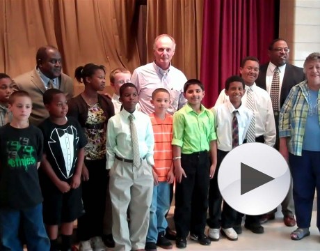 Three Oaks donation from Park Hall Elementary