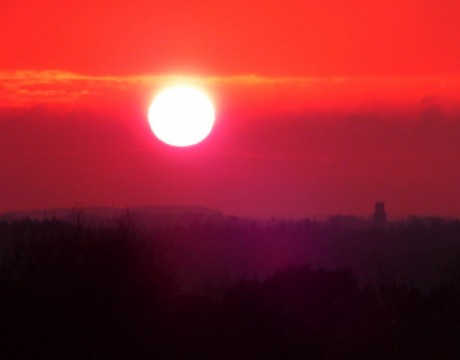 red sun