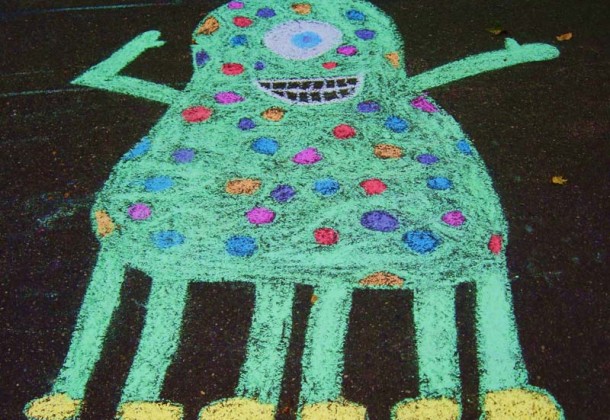 annmarie gardens sidewalk chalk-a-thon