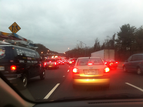 traffic tail lights