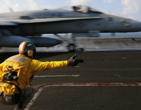 F/A-18 carrier catapult launch
