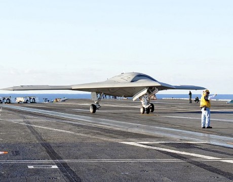 X-47B on the USS Truman