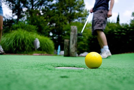 golf ball on green