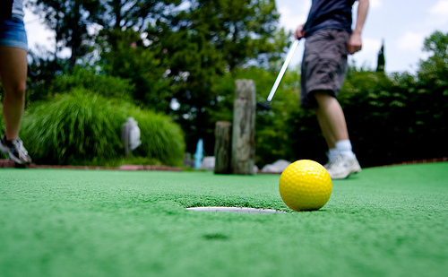 golf ball on green