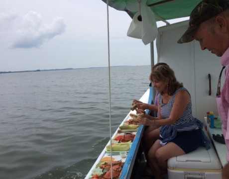 Cap'n Jack serves hard crabs